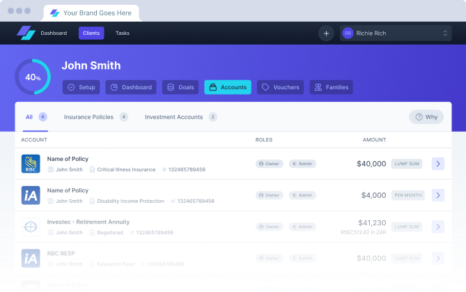 Wealthstack advisor dashboards